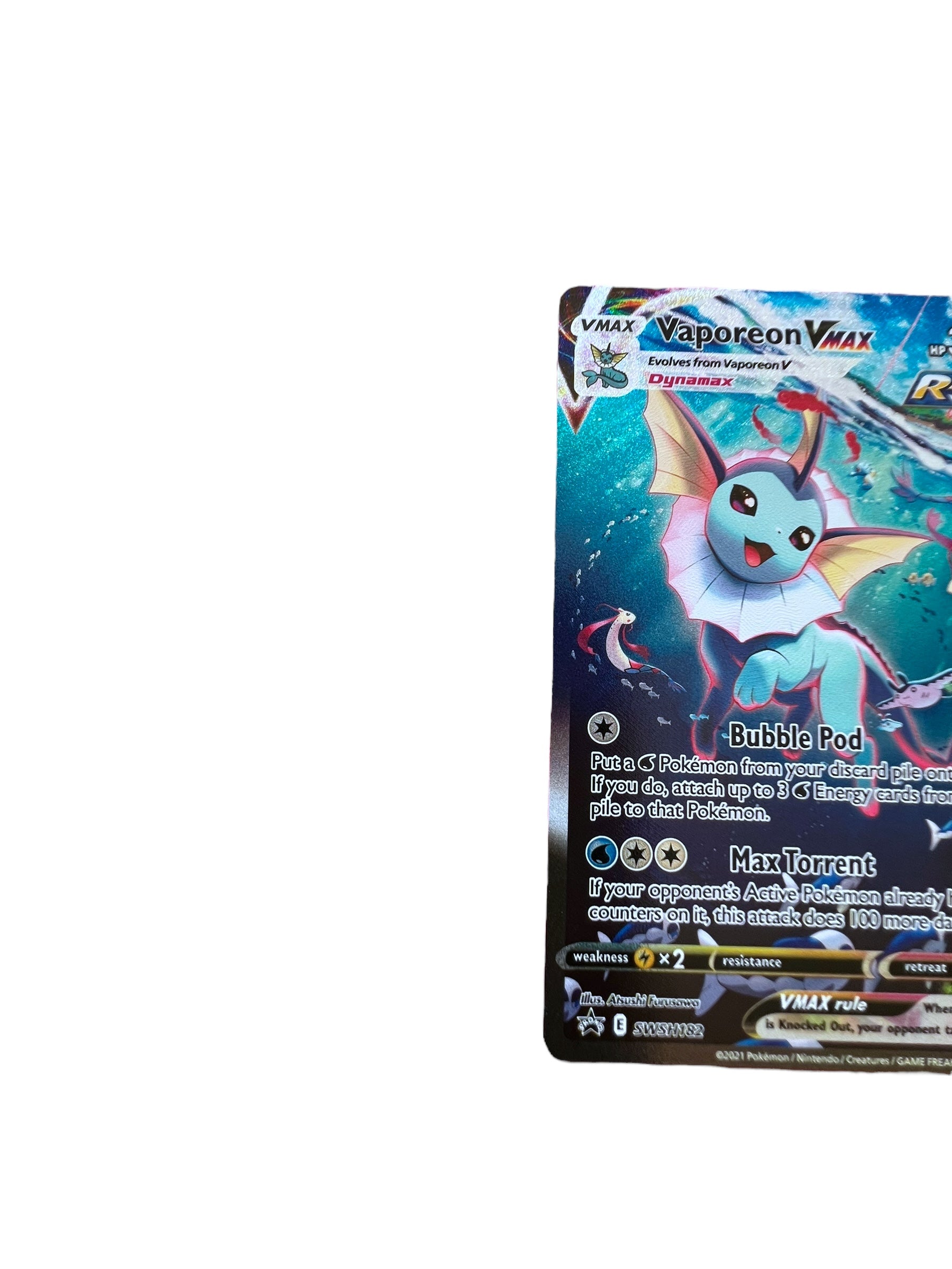 Pokémon TCG: Vaporeon VMAX – SWSH182 Black Star Promo [LP]