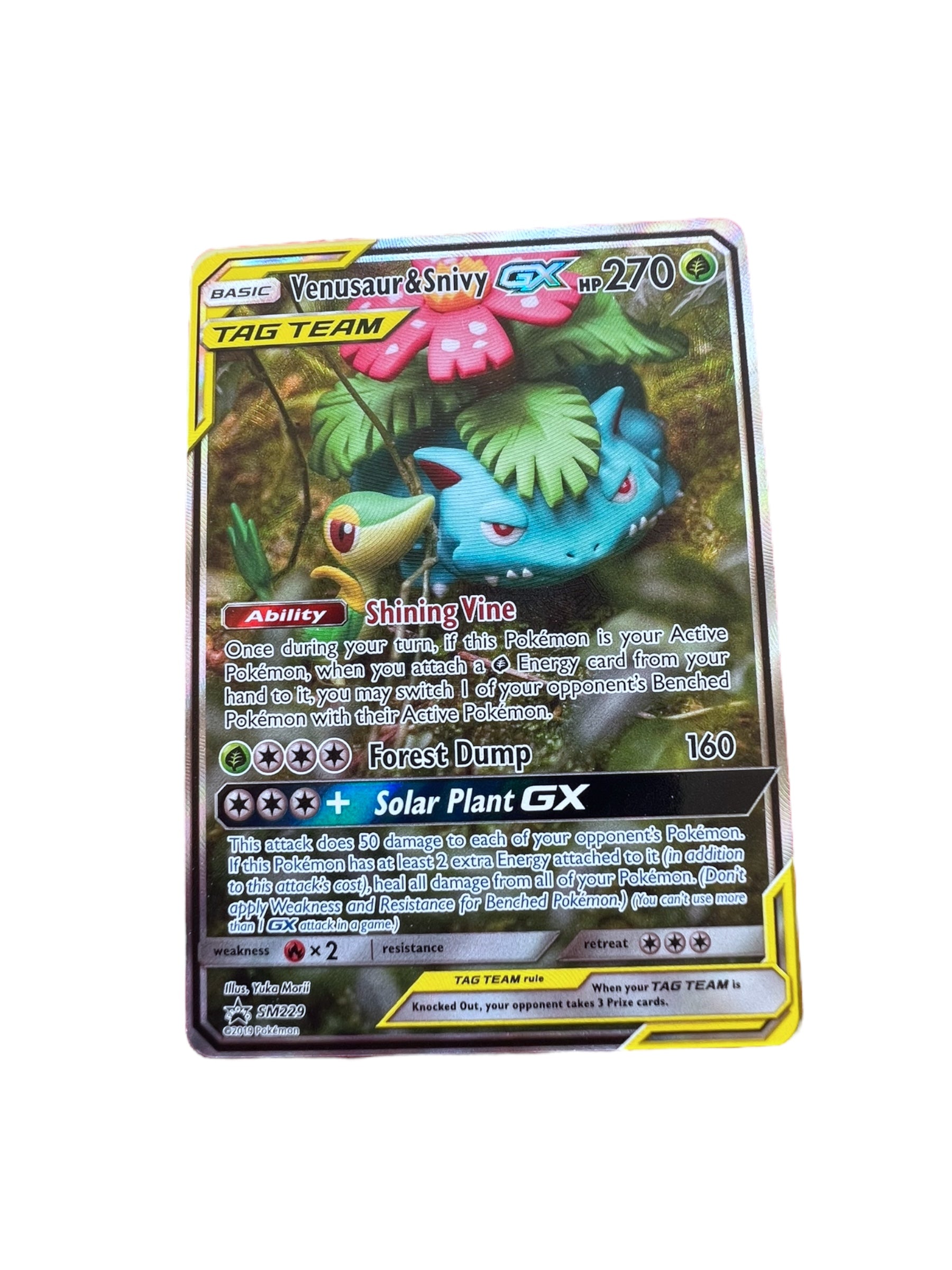 Pokémon TCG: Venusaur & Snivy GX – SM229 Promo (Tag Team, Full Art) [NM]