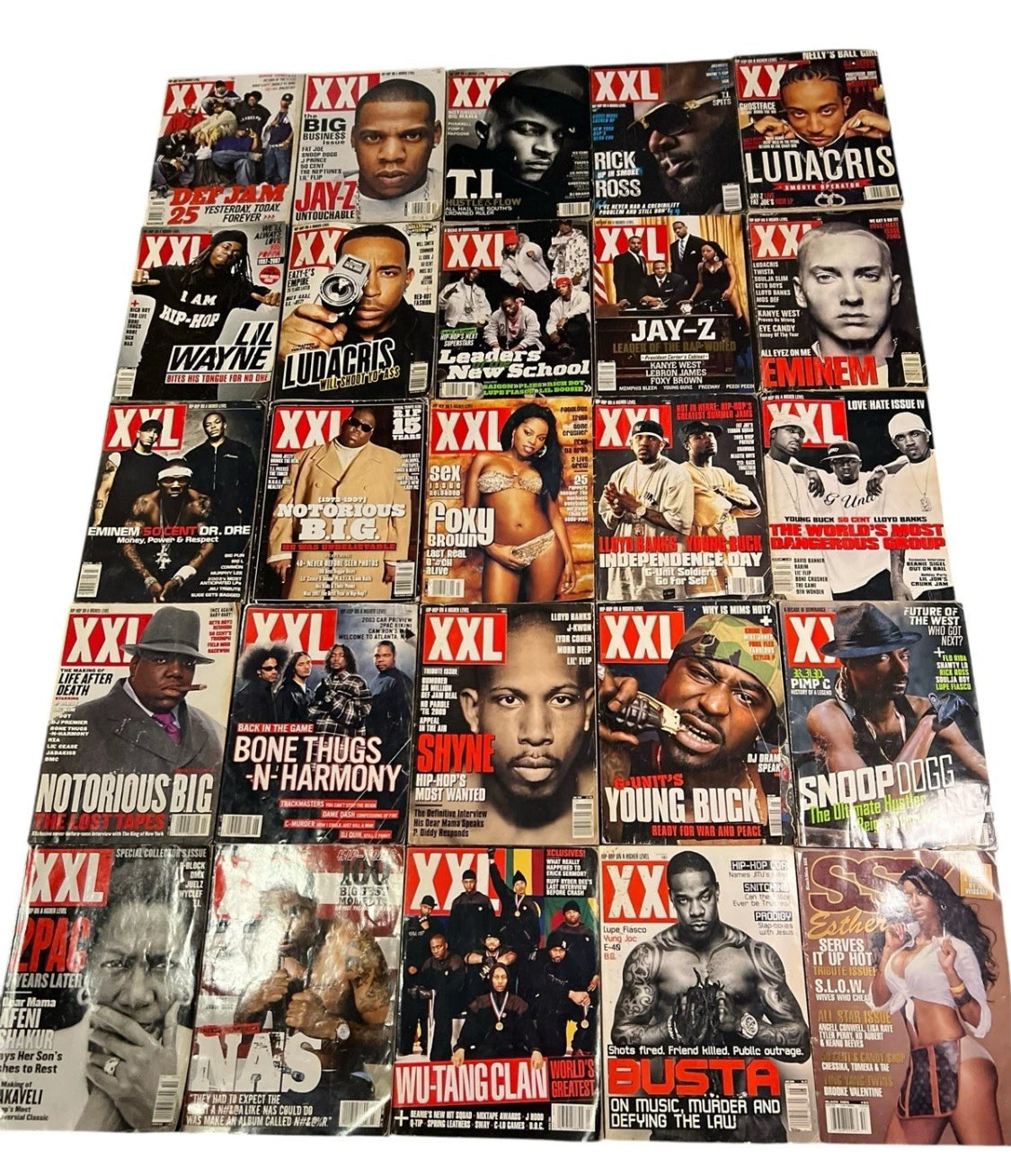 24 Vintage XXL Lot Magazines 2000-20012 Various Years Mixed Lot