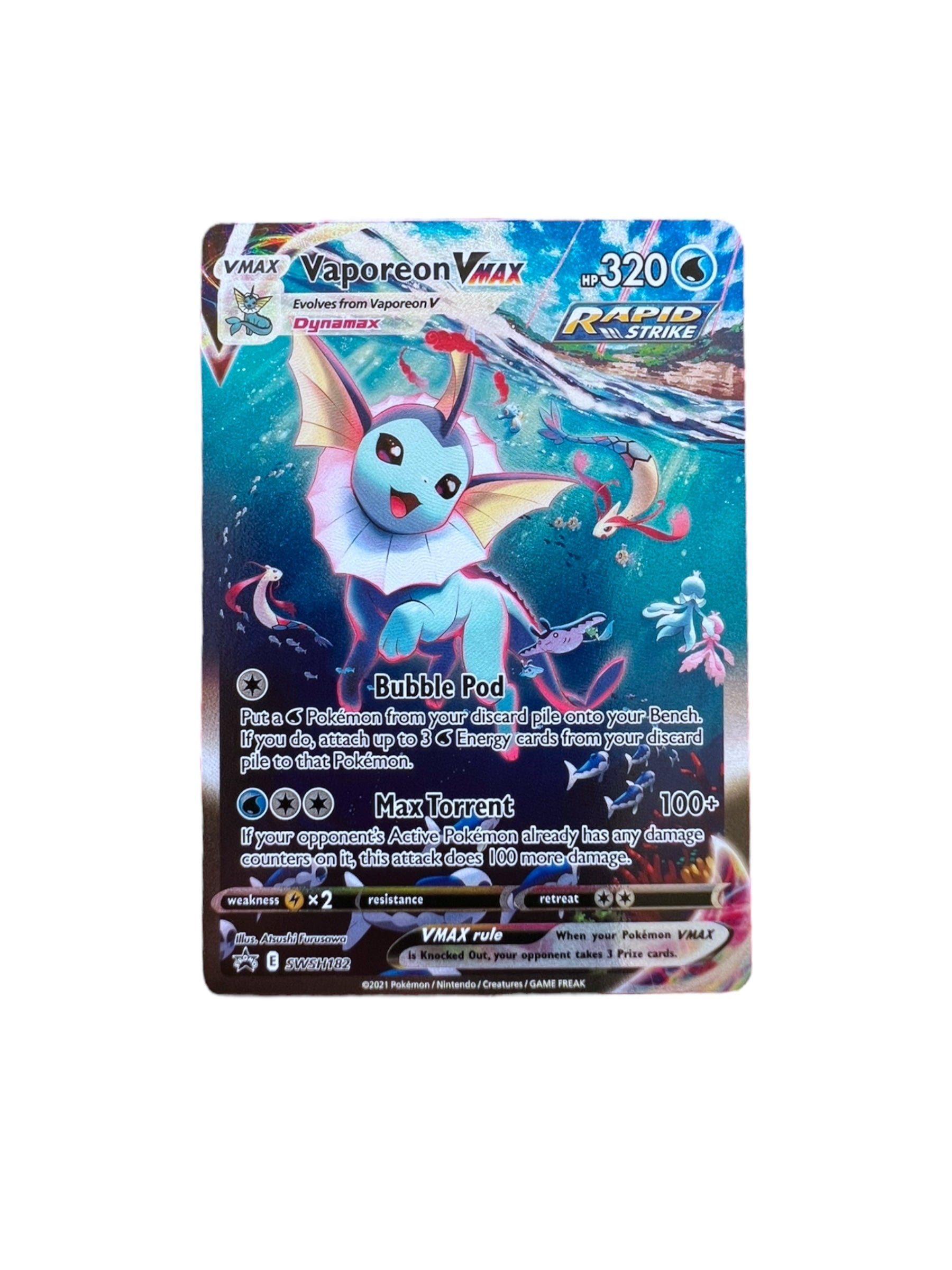 Pokémon TCG: Vaporeon VMAX – SWSH182 Black Star Promo [LP]