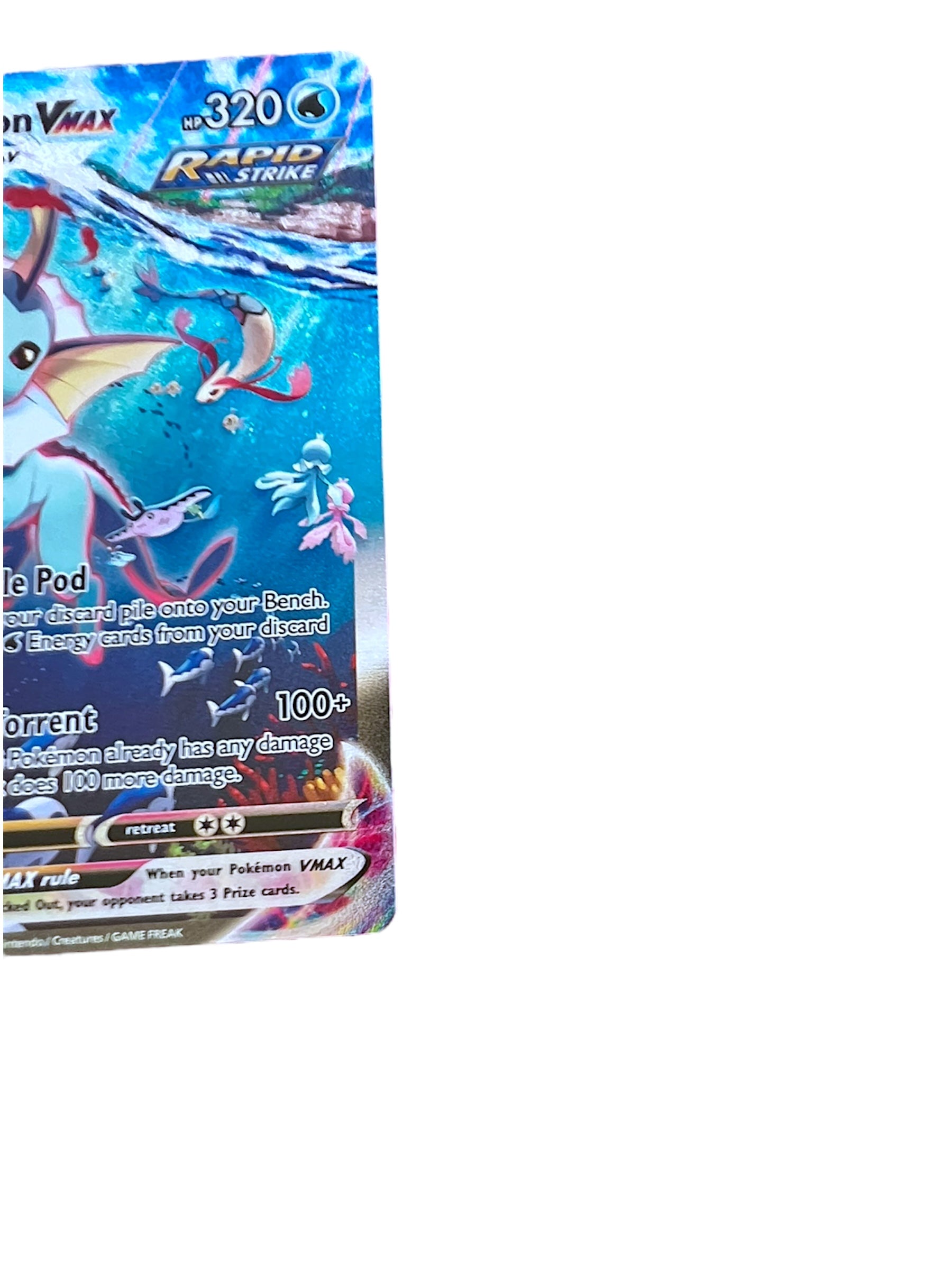 Pokémon TCG: Vaporeon VMAX – SWSH182 Black Star Promo [LP]