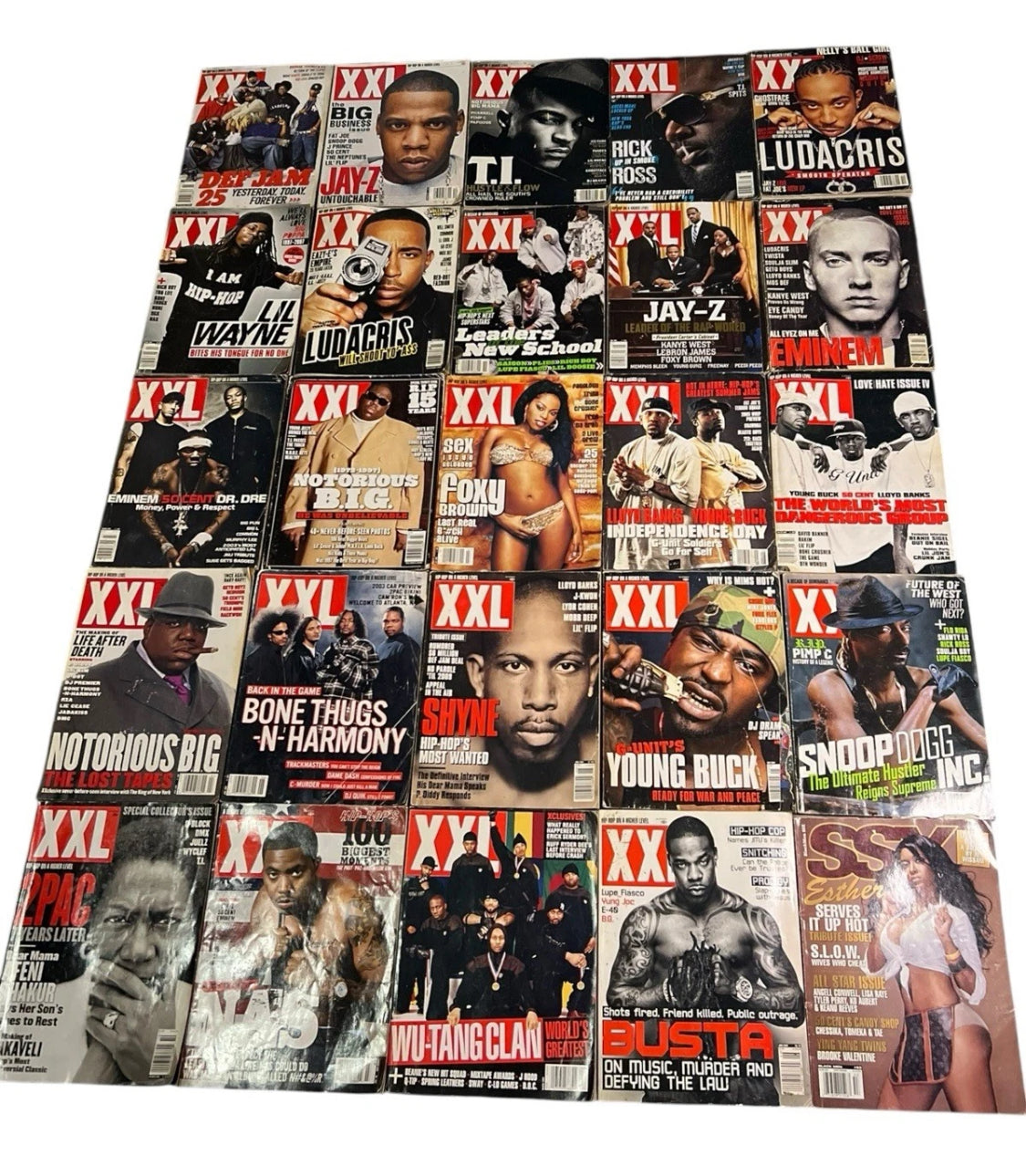 24 Vintage XXL Lot Magazines 2000-20012 Various Years Mixed Lot